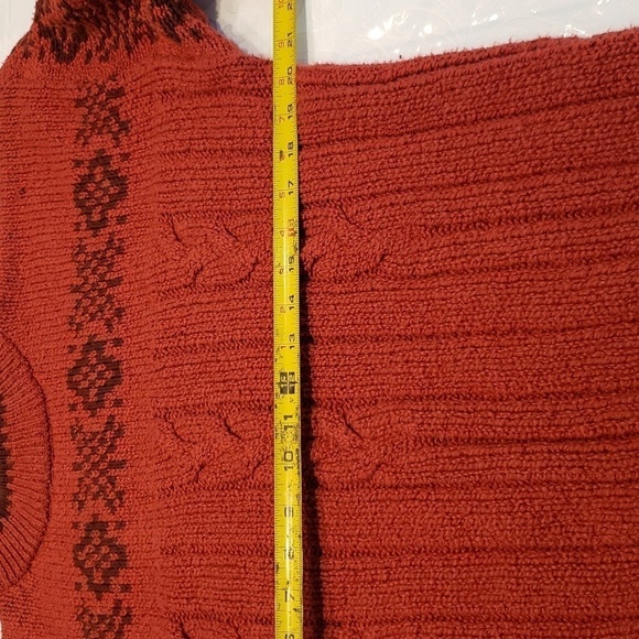 Hombre Barrage Sweater Winter Knit Crew Neck Size Medium Men Medium Burnt - Picture 9 of 12